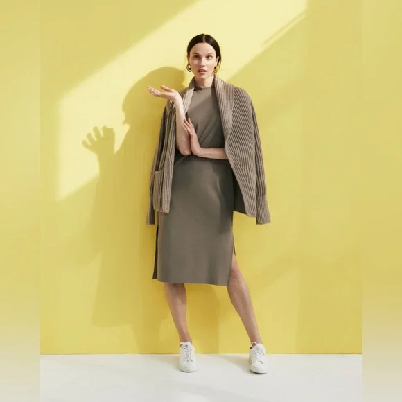 MM Lafleur Pebble Brown Sleeveless Lou Midi Dress XS - Picture 2 of 15